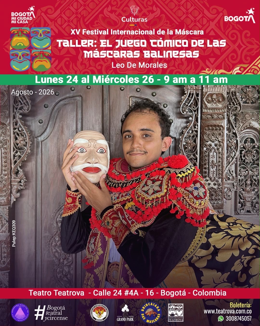 Taller El Juego Cómico de las Máscaras Balinesas.